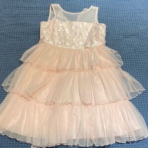 Jona Michelle Pink Layered Formal Dress